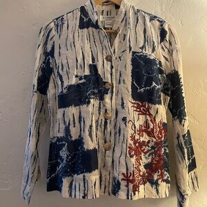 Citron Navy and Cream Blouse